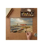 Konteynerlar- Liman- Yük Gemisi Tasarımı 240 parça Ahşap Puzzle Ahşap Kutuda MP00298