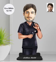 Kişiye Özel  Dişçi Doktor Erkek Ahşap Eco Biblo -5