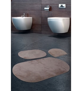 Rivora Vizon 3'lü Banyo Halısı Paspası Seti Kaymaz Tabanlı Makinede Yıkanabilir