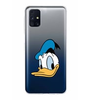 Samsung Galaxy M31s Kapak Donald Duck Tasarımlı Şeffaf Silikon Kılıf