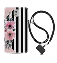 Samsung Note 3 4 5 8 9 20 Ultra 10 Lite Kılıf Boyun Askılı Silikon Flowers 4 1390