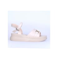 Moda Ayakkabı 148 Ortopedik Kadın Sandalet Ayakkabı (Krem)