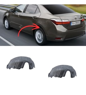 Toyota Corolla Arka Davlumbaz Sağ Sol Keçe Halı Set 2014-2016