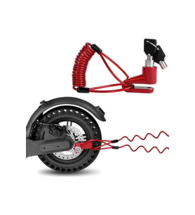 2'li Güvenlik Seti Disk Kilidi + Spiral Çelik Halat Scooter Bisiklet Motosiklet İçin Üstün Koruma
