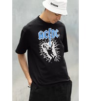 AC DC Rock Metal Müzik Grubu Baskılı Unisex Oversize Tişört