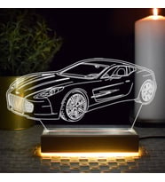 Spor Araba Tasarımlı 3d Led Lamba