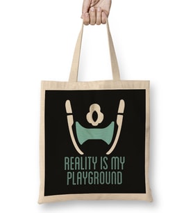 Symmetra Reality Is My Playground Logo Overwatch Bez Çanta Uzun Saplı