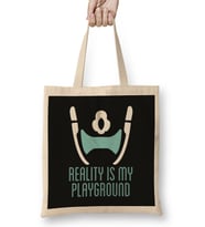 Symmetra Reality Is My Playground Logo Overwatch Bez Çanta Uzun Saplı