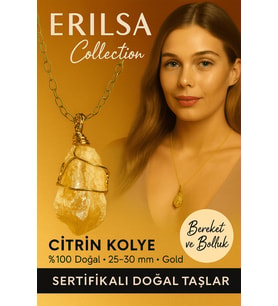 Sertifikalı Tel Sargılı Doğal Ham Sitirin Taşı Kolye – Altın Kaplama Bereket ve Enerji Taşı (Çok Renkli)