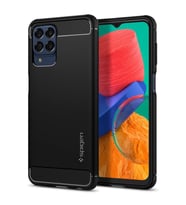 Spigen Galaxy M33 5G ile Uyumlu Kılıf Rugged Armor Black (Siyah)