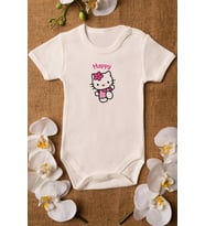 Kız Bebek Happy Organik Baskılı %100 Pamuklu