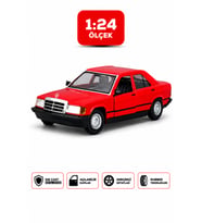 Bburago 1:24 Ölçek Mercedes-Benz 190 E 2.6 Kırmızı Diecast Metal Model Oyuncak Araba