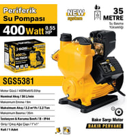 SGS PERİFERİK SU POMPASI 400 WATT 0.55 HP SGS5381