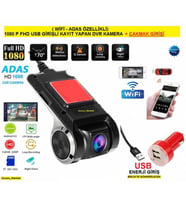 ARAÇ KAMERASI 1080P KAYIT YAPABİLME + WİFİ ÖZELLİĞİ + ADAS ÖZELLİĞİ + ÇAKMAK GİRİŞ HEPSİ BİR ARADA