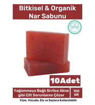 Özel Doğal Organik Güzel Kokulu El Yüz Saç Vücut Cilt Orijinal 10'lu Nar Sabunu
