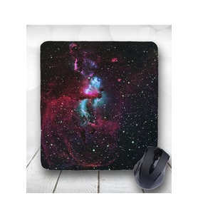 Galaksi Baskılı Kare Bilek Destekli Mouse Pad