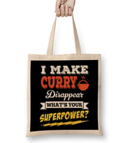I Make Curry Disappear Whats Your Superpower Bez Çanta Uzun Saplı