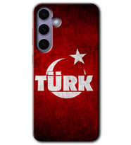Galaxy S24 Kılıf HD Desen Baskılı Kılıf - Ayyıldız Türk