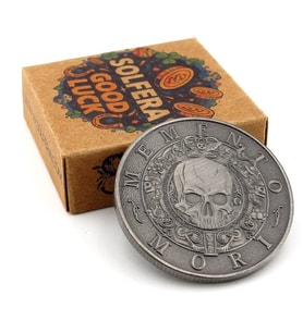 Memento Mori Carpediem Rönesans Ölümü Hatırla Stoa Şans Coin Gri Metal Para CP100