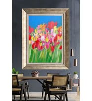 GÜMÜŞ ÇERÇEVELİ PASPARTULU TABLO C469