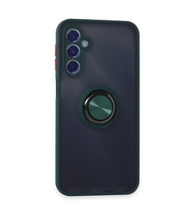 Samsung Galaxy M34 5g Kılıf Montreal Yüzüklü Silikon Kapak - Yeşil