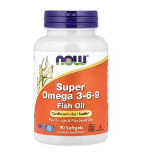 NOW Foods Super Omega 3-6-9 – 1000 mg, 90 Softgels