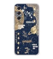Samsung Galaxy S24 FE Uyumlu Gezegen Aesthetic Tasarımlı Şeffaf Telefon Kılıfı