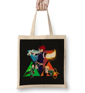 Trio Hero Shoto Todoroki Katsuki Bakugo Izuku Midoriya My Hero Academia Bez Çanta Uzun Saplı