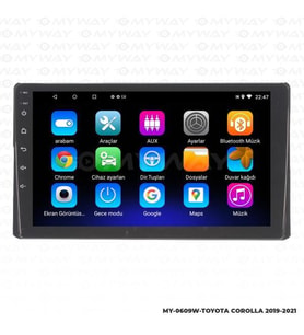 Toyota Corolla Android Carplay Navigasyon ve Multimedya Sistemi 2019-2022