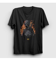 Presmono Unisex Siyah Alevler Pubg T-Shirt 29788tt