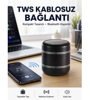 Taşınabilir Silindir Tasarım 5.0 Hoparlör Yüksek Bas Performanslı Yeni Nesil