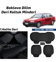 Opel Astra F 1991-1997 Arası Siyah Deri Oto Koltuk Minderi