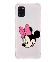 Samsung Galaxy A31  Köşe Korumalı Antişok Kapak Minnie Mouse Tasarımlı Şeffaf  Kılıf