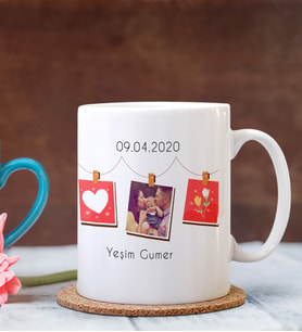 Kişiye Özel Fotoğraflı İnstag Çerçeve Tasarımlı Kupa
