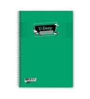 Düz Çizgisiz 60 Yaprak Spiralli Defter A4 Boy Plastik Kapak (1 Adet ) (Yeşil)