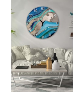 Retro Tasarımlı Duvar Saati 35x35 Cm (Baskılı)