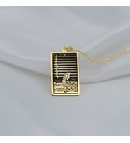 Kişiye Özel 925 Ayar Gümüş 9 Kılıç Tarot Kolye (Gold)