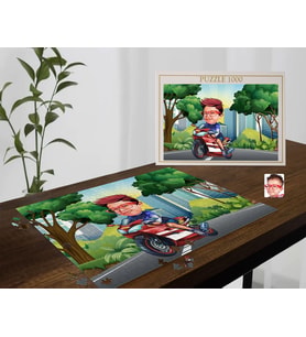 BK Gift Kişiye Özel Motorcu Çocuk Tasarımlı 1000 Parça Profesyonel Puzzle-1, 1000 Puzzle, Arkadaşa Hediye