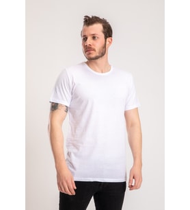 Erkek Beyaz Basic T-shirt