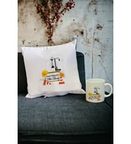 İnşaat Mühendisi Kupa Bardak ve Yastık Set 003 (Beyaz)