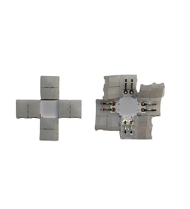 8 mm Tek Renk Şerit X Birleştirme Aparatı Lehimsiz 2 Pin 10 Adet