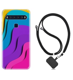 TCL 10L 10 Plus 10SE 20E 20SE 30 L7 Kılıf Boyun Askılı Silikon Renk Cümbüşü 1631