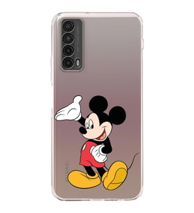 Huawei P Smart 2019  Kamera korumalı Kapak Mickey Mouse Tasarımlı  Şeffaf Kılıf
