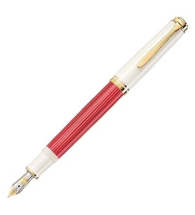 Pelikan M600 Kırmızı-Beyaz Dolma Kalem