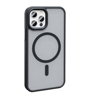 iPhone 13 Pro Kılıf Magsafe Şarj Özellikli Mat Arka Yüzey Sio Kılıf (Siyah)