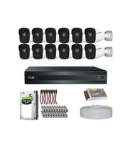RİVO Dcam 12 Kameralı 40 Metre Gece Görüşlü Set 1TB 7/24 Hdd