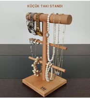 Takı Standı Ahşap Takı Askısı 25 Cm Takı Organizer Kolye Askısı Saat Takı Düzenleyici