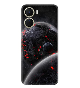 Vivo Y16 Kılıf Resimli Desenli Silikon Platinium Series Kara Dünya 1902