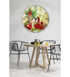 Bilge Retro Tasarımlı Duvar Saati 35 X 35 Cm (Baskılı)
