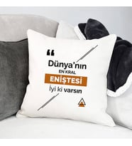 Kişiye Özel En Kral Enişte İsme Özel Yastık